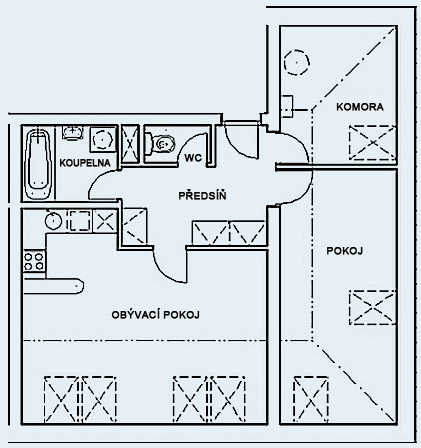 půdorys apartmánu